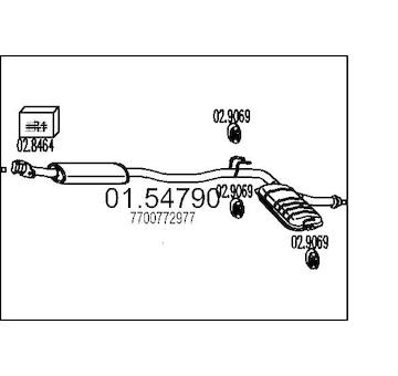 Střední tlumič výfuku MTS 01.54790