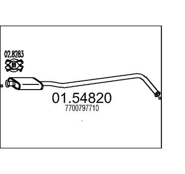 Stredni tlumic vyfuku MTS 01.54820