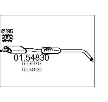 Stredni tlumic vyfuku MTS 01.54830