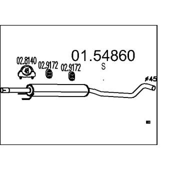 Střední tlumič výfuku MTS 01.54860