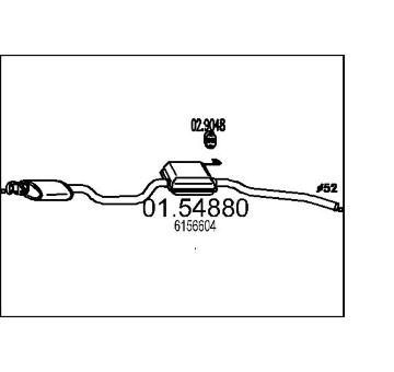 Střední tlumič výfuku MTS 01.54880