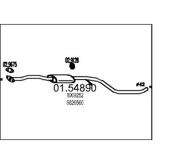 Střední tlumič výfuku MTS 01.54890