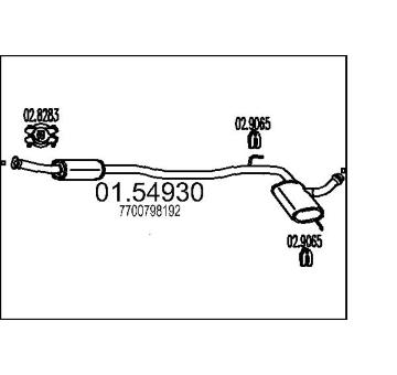 Střední tlumič výfuku MTS 01.54930