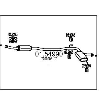 Stredni tlumic vyfuku MTS 01.54990