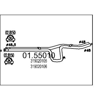 Výfuková trubka MTS 01.55010