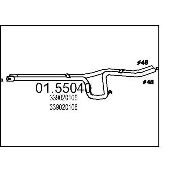 Výfuková trubka MTS 01.55040