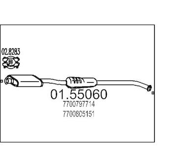 Střední tlumič výfuku MTS 01.55060