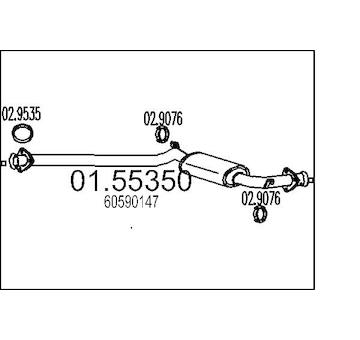 Střední tlumič výfuku MTS 01.55350
