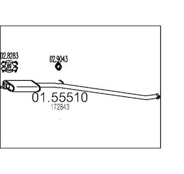 Střední tlumič výfuku MTS 01.55510