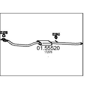 Střední tlumič výfuku MTS 01.55520