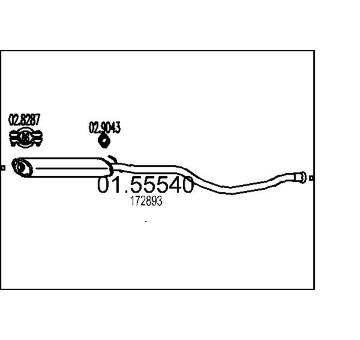 Střední tlumič výfuku MTS 01.55540