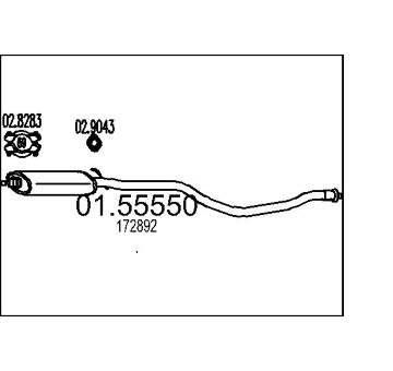 Střední tlumič výfuku MTS 01.55550