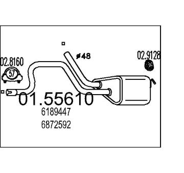 Střední tlumič výfuku MTS 01.55610