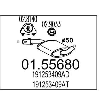 Stredni tlumic vyfuku MTS 01.55680