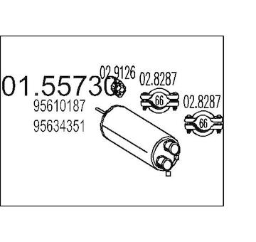 Střední tlumič výfuku MTS 01.55730
