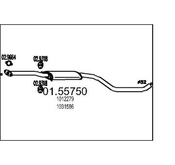 Střední tlumič výfuku MTS 01.55750