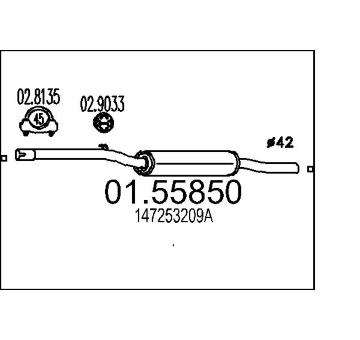 Stredni tlumic vyfuku MTS 01.55850