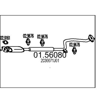 Střední tlumič výfuku MTS 01.56080