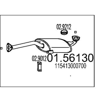 Stredni tlumic vyfuku MTS 01.56130