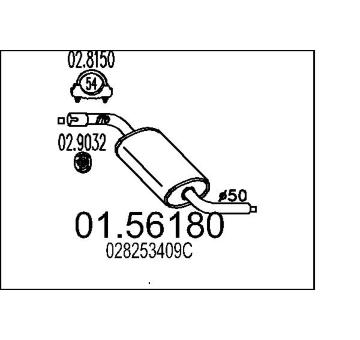 Stredni tlumic vyfuku MTS 01.56180