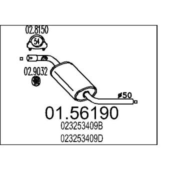Střední tlumič výfuku MTS 01.56190