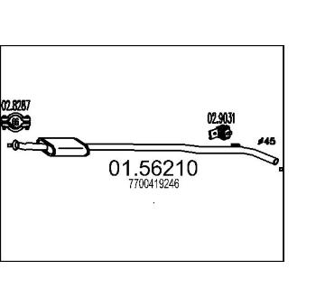 Střední tlumič výfuku MTS 01.56210