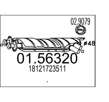 Stredni tlumic vyfuku MTS 01.56320