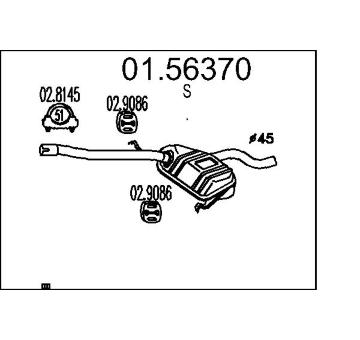 Střední tlumič výfuku MTS 01.56370