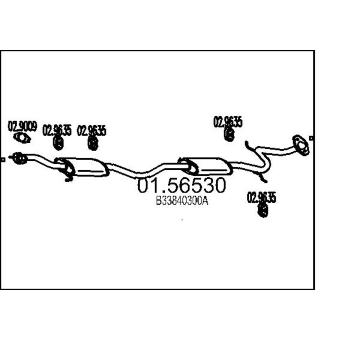 Střední tlumič výfuku MTS 01.56530