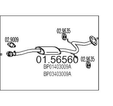 Stredni tlumic vyfuku MTS 01.56560