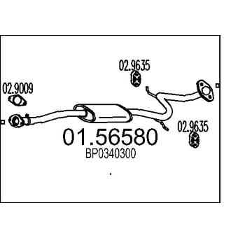 Střední tlumič výfuku MTS 01.56580