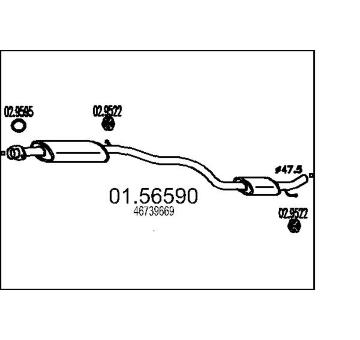Střední tlumič výfuku MTS 01.56590