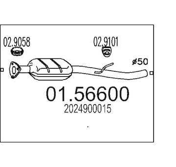 Střední tlumič výfuku MTS 01.56600