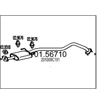 Střední tlumič výfuku MTS 01.56710