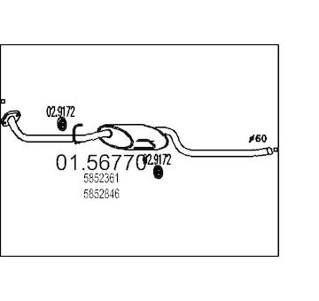 Stredni tlumic vyfuku MTS 01.56770