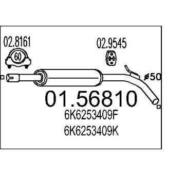 Střední tlumič výfuku MTS 01.56810
