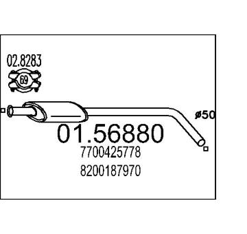 Střední tlumič výfuku MTS 01.56880