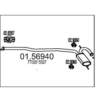 Střední tlumič výfuku MTS 01.56940