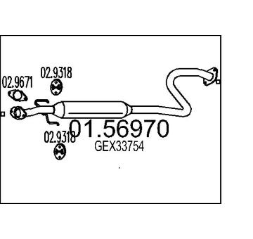 Střední tlumič výfuku MTS 01.56970