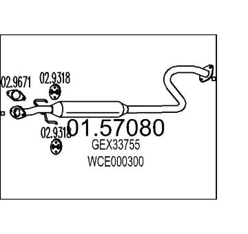 Stredni tlumic vyfuku MTS 01.57080