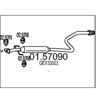 Střední tlumič výfuku MTS 01.57090