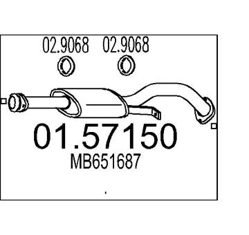 Střední tlumič výfuku MTS 01.57150