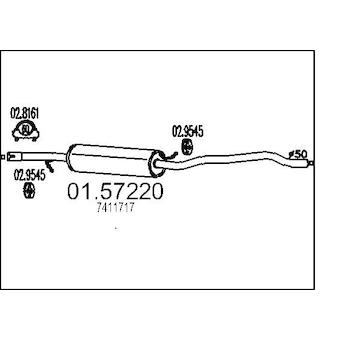 Střední tlumič výfuku MTS 01.57220