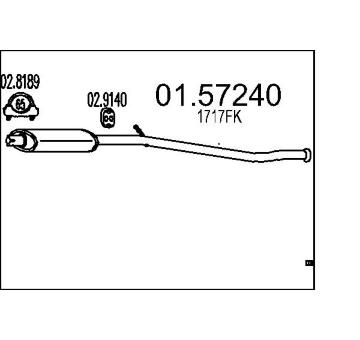 Střední tlumič výfuku MTS 01.57240
