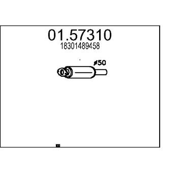 Střední tlumič výfuku MTS 01.57310