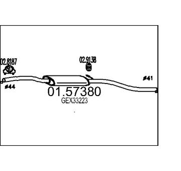 Střední tlumič výfuku MTS 01.57380
