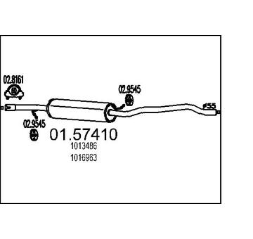 Střední tlumič výfuku MTS 01.57410