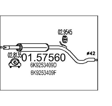 Střední tlumič výfuku MTS 01.57560