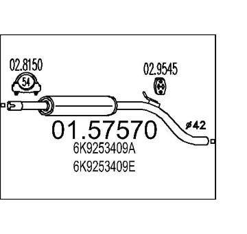 Střední tlumič výfuku MTS 01.57570