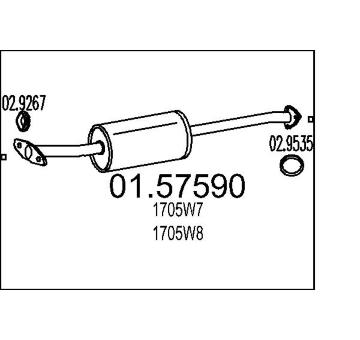 Střední tlumič výfuku MTS 01.57590